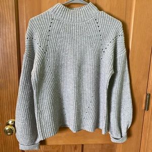 Gap grey mock-neck sweater